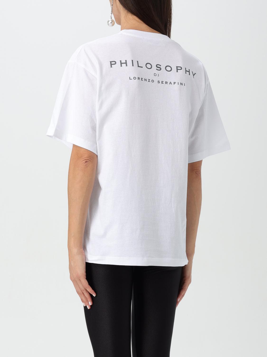 PHILOSOPHY DI LORENZO SERAFINI T-SHIRT: Philosophy Di Lorenzo Serafini women's top, White - Img 2