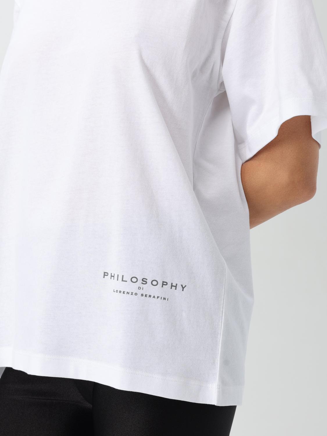 PHILOSOPHY DI LORENZO SERAFINI T-SHIRT: Philosophy Di Lorenzo Serafini women's top, White - Img 4