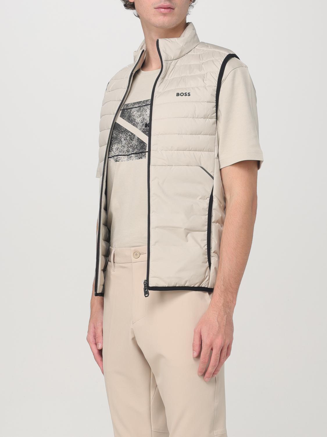 BOSS SUIT VEST: Jacket men Boss, Beige - Img 3