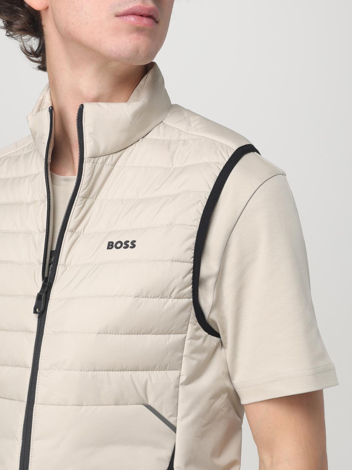 BOSS SUIT VEST: Jacket men Boss, Beige - Img 4