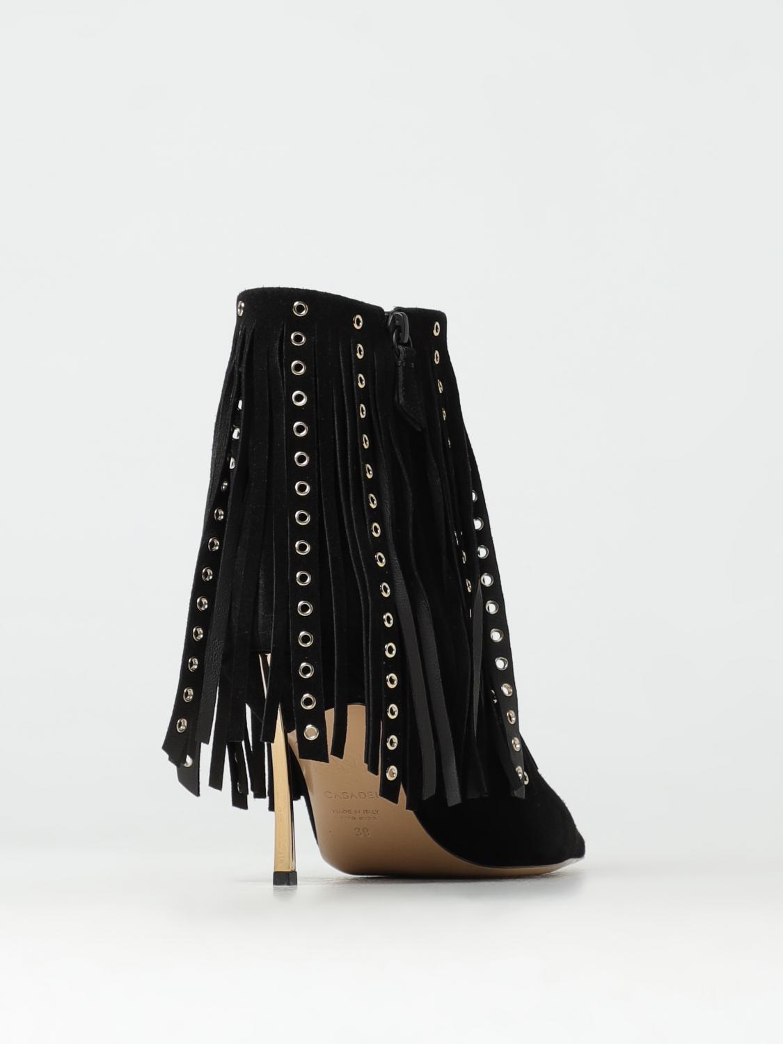 CASADEI FLAT ANKLE BOOTS: Flat ankle boots woman Casadei, Black - Img 3