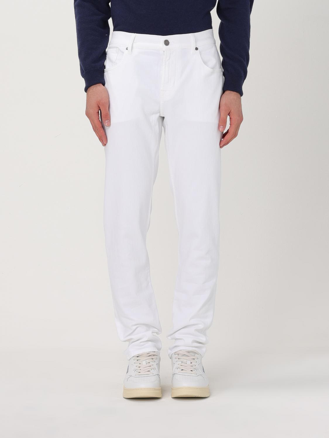 7 FOR ALL MANKIND JEANS: Jeans homme 7 For All Mankind, Blanc - Img 1