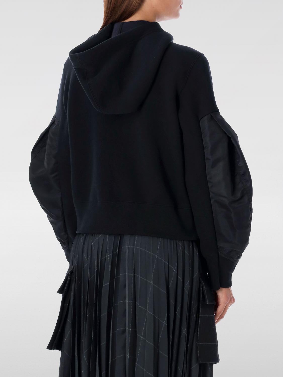 SACAI SWEATSHIRT: Sweatshirt woman Sacai, Black - Img 2