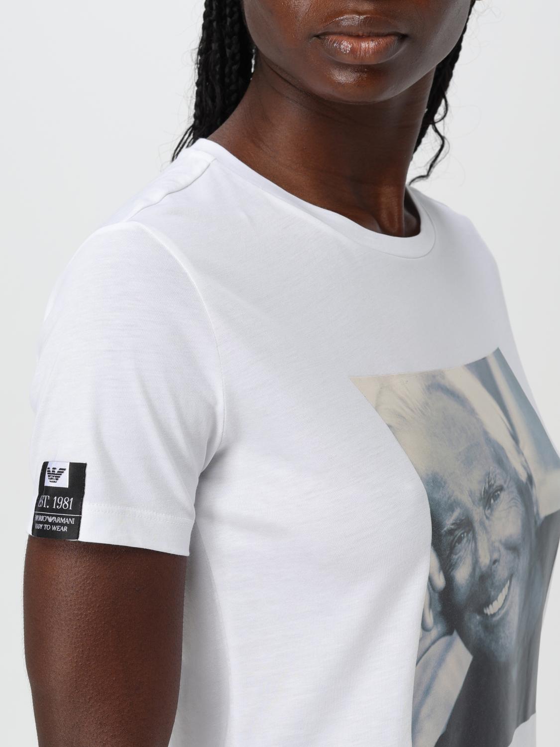 EMPORIO ARMANI T-SHIRT: T-shirt woman Emporio Armani, White - Img 3