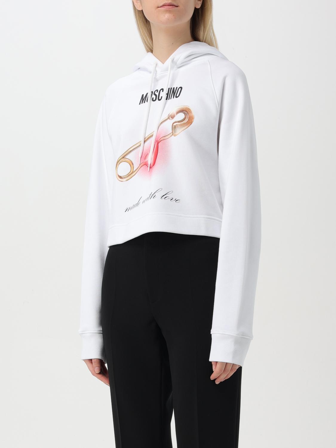 MOSCHINO COUTURE SWEATSHIRT: Sweatshirt woman Moschino Couture, White - Img 4