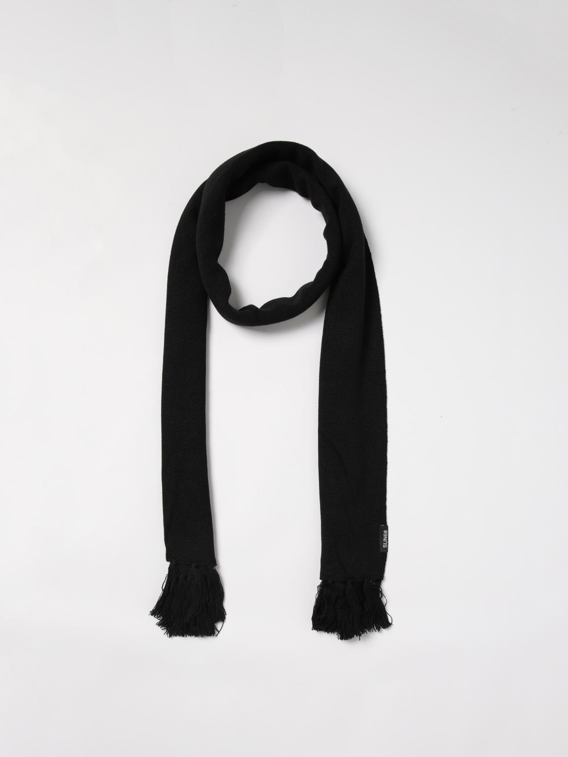 スカーフ SUN68 Woman Scarf Black C44104 11 SUN68 Outlet: Scarf woman - Black | SUN68 scarf C44104