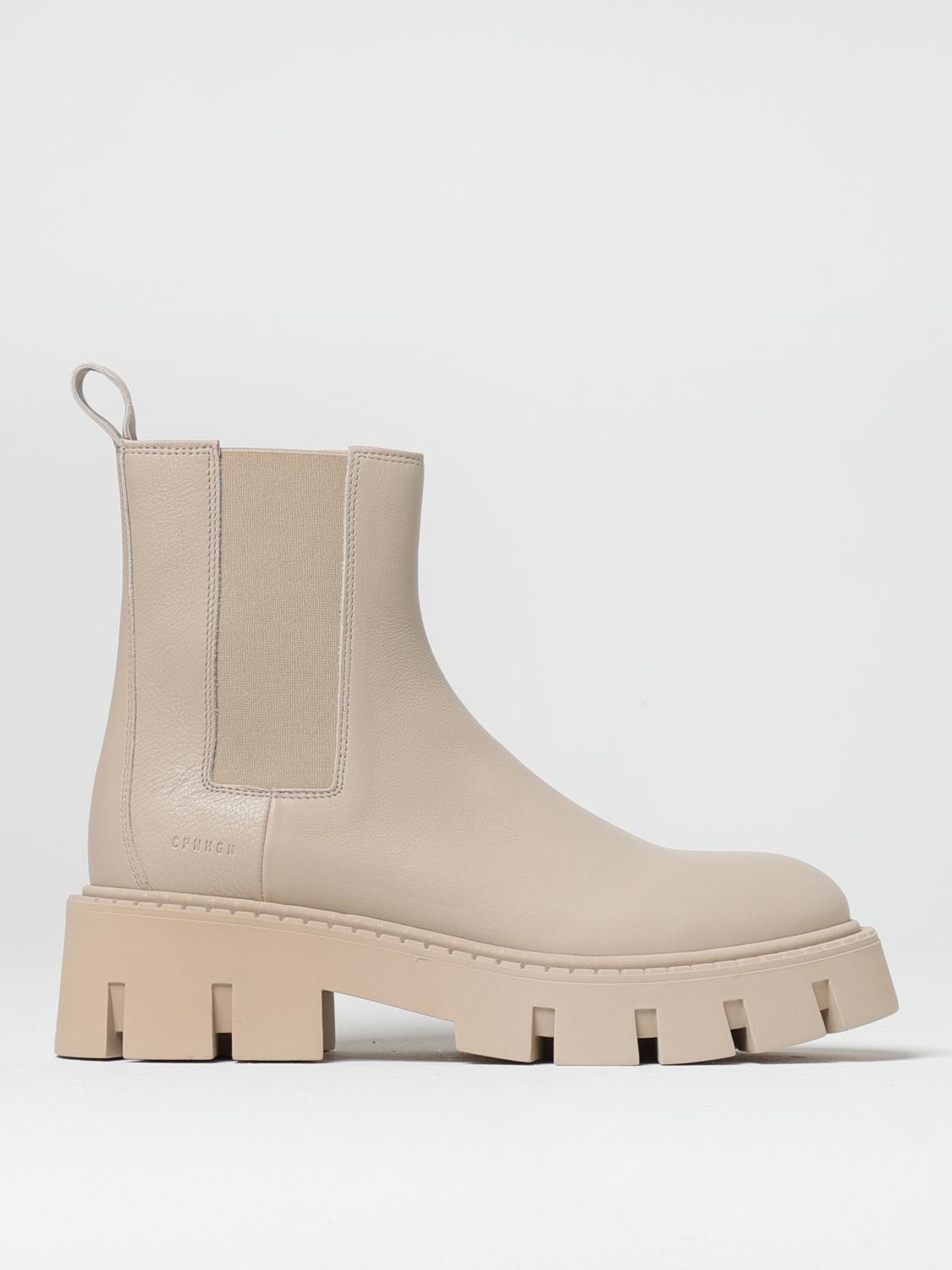 PAIA COPENHAGEN FLAT ANKLE BOOTS: Shoes woman Paia Copenhagen, Beige - Img 1