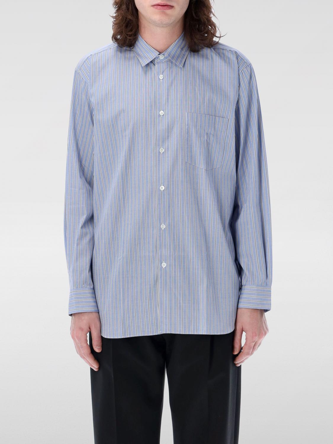 COMME DES GARCONS CAMICIA: Camicia a righe in cotone Comme Des Garcons, Blue - Img 1