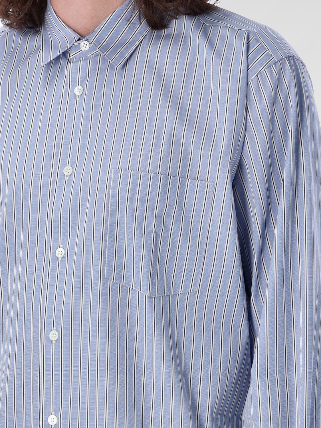 COMME DES GARCONS CAMICIA: Camicia a righe in cotone Comme Des Garcons, Blue - Img 3