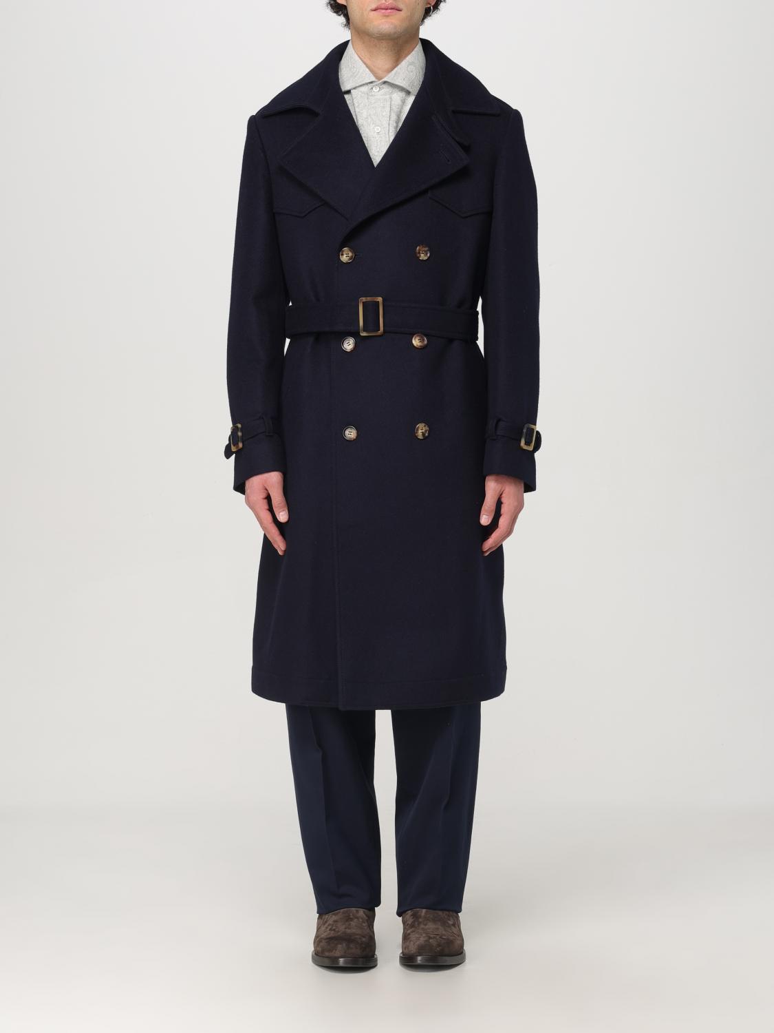 BRUNELLO CUCINELLI TRENCH COAT: Brunello Cucinelli men's trench coat, Blue - Img 1