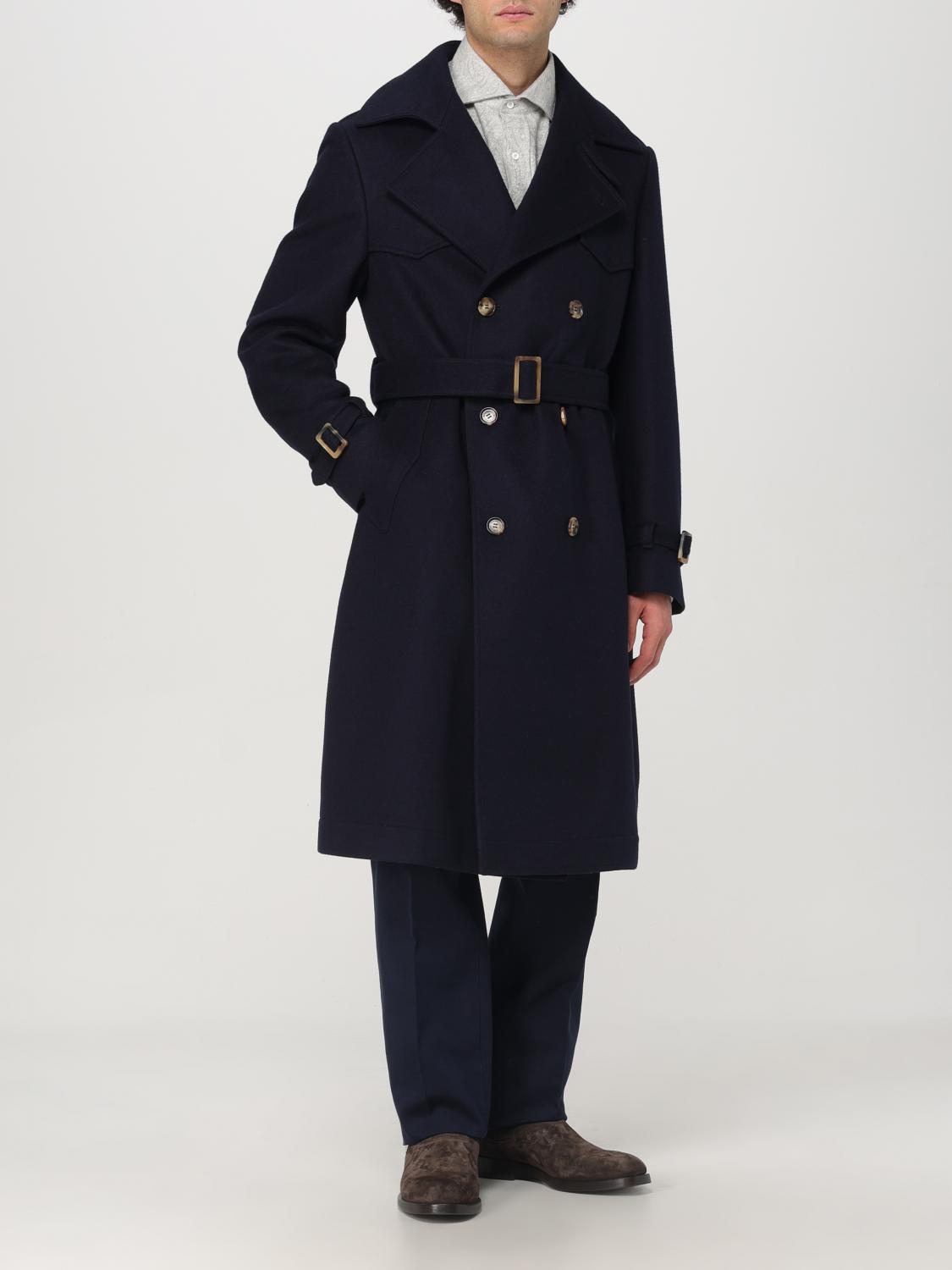 BRUNELLO CUCINELLI TRENCH COAT: Brunello Cucinelli men's trench coat, Blue - Img 2