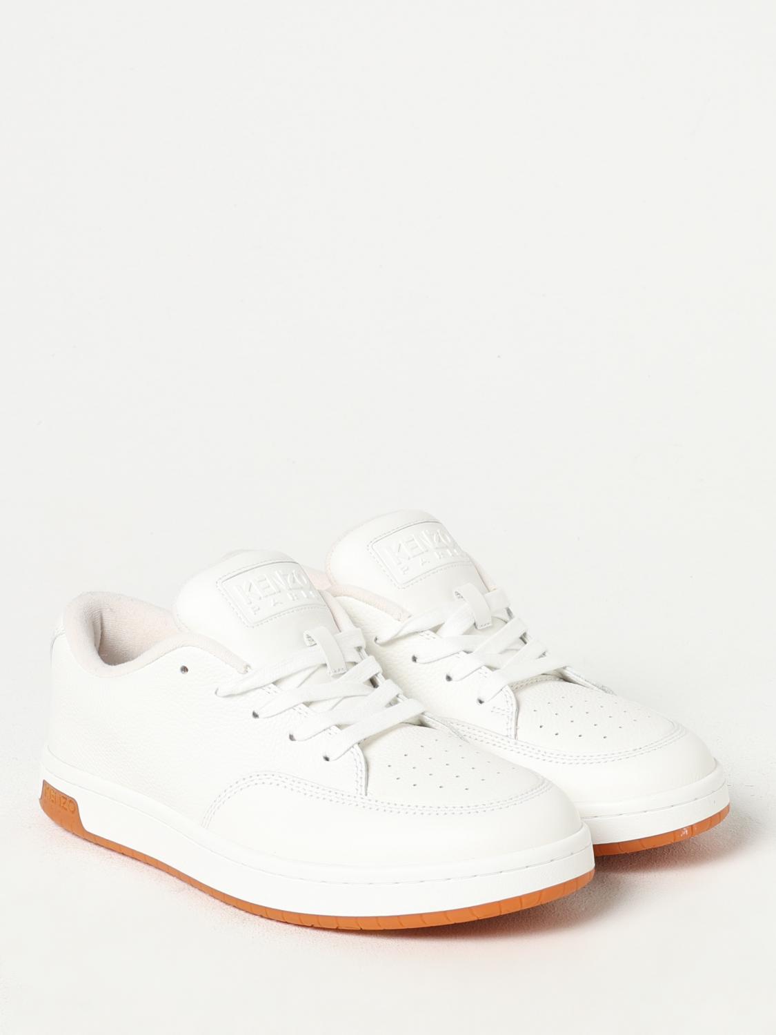 KENZO SNEAKERS: Sneakers Kenzo in pelle a grana , Bianco - Img 2