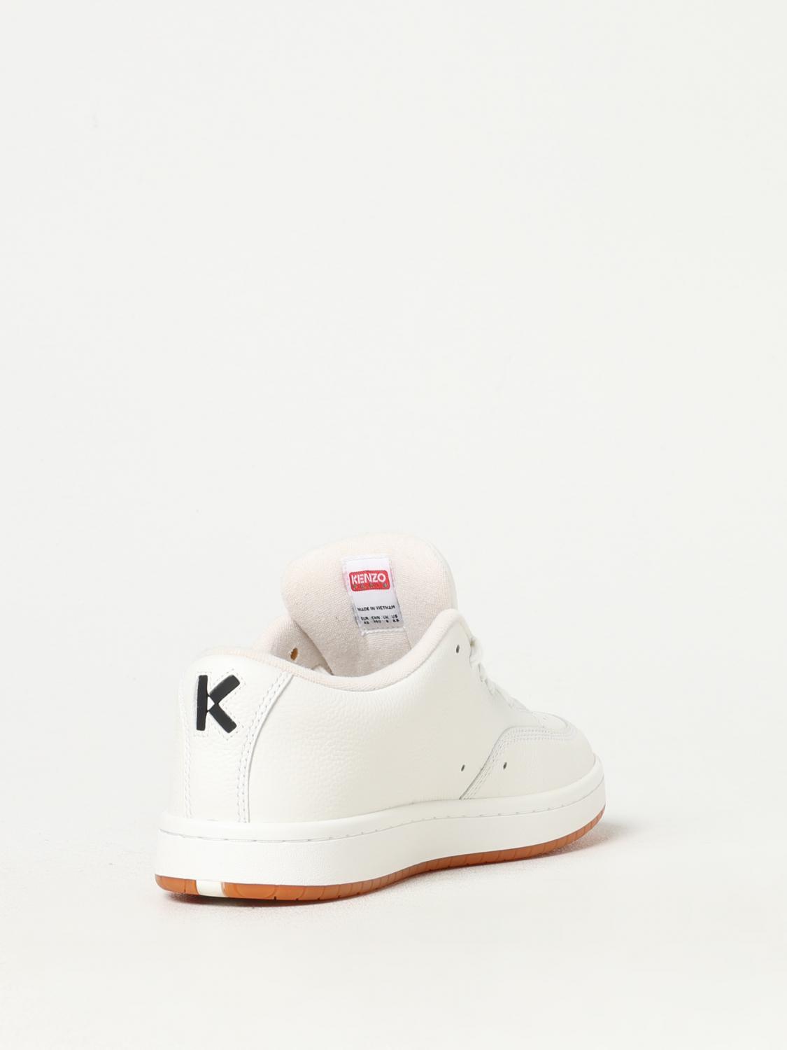 KENZO SNEAKERS: Sneakers Kenzo in pelle a grana , Bianco - Img 3