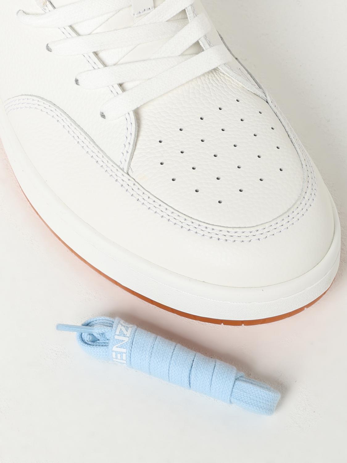 KENZO SNEAKERS: Sneakers Kenzo in pelle a grana , Bianco - Img 4