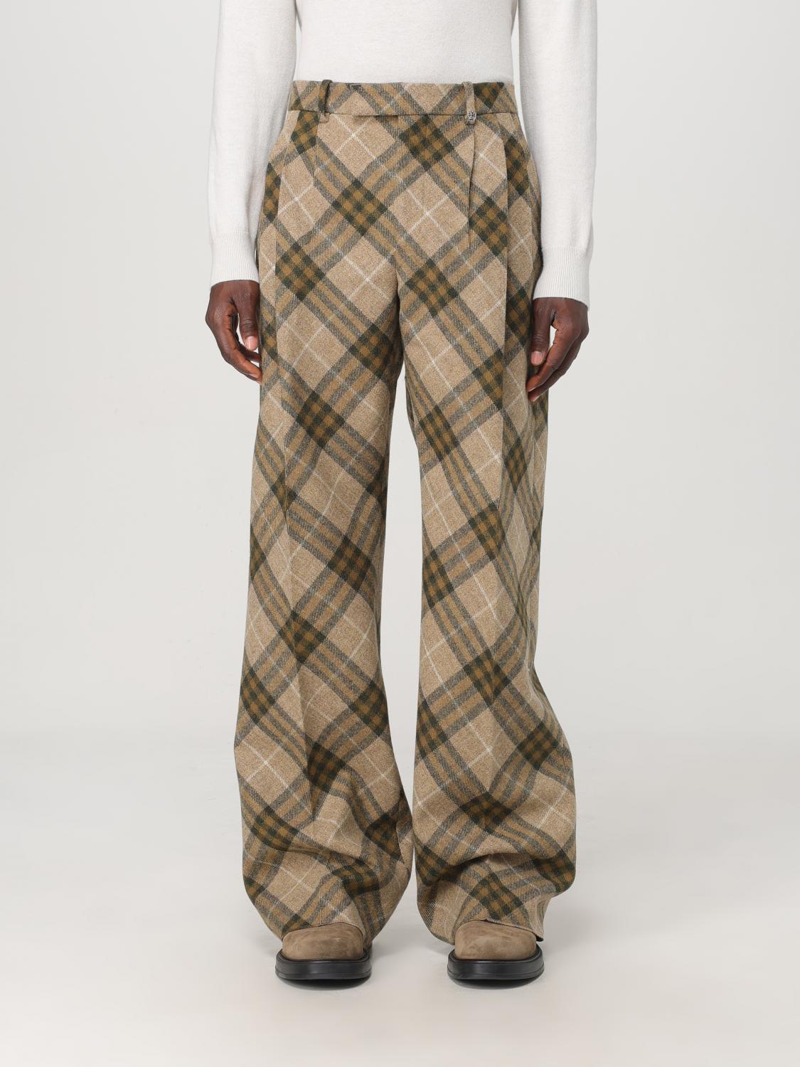 BURBERRY PANTS: Pants men Burberry, Green - Img 1