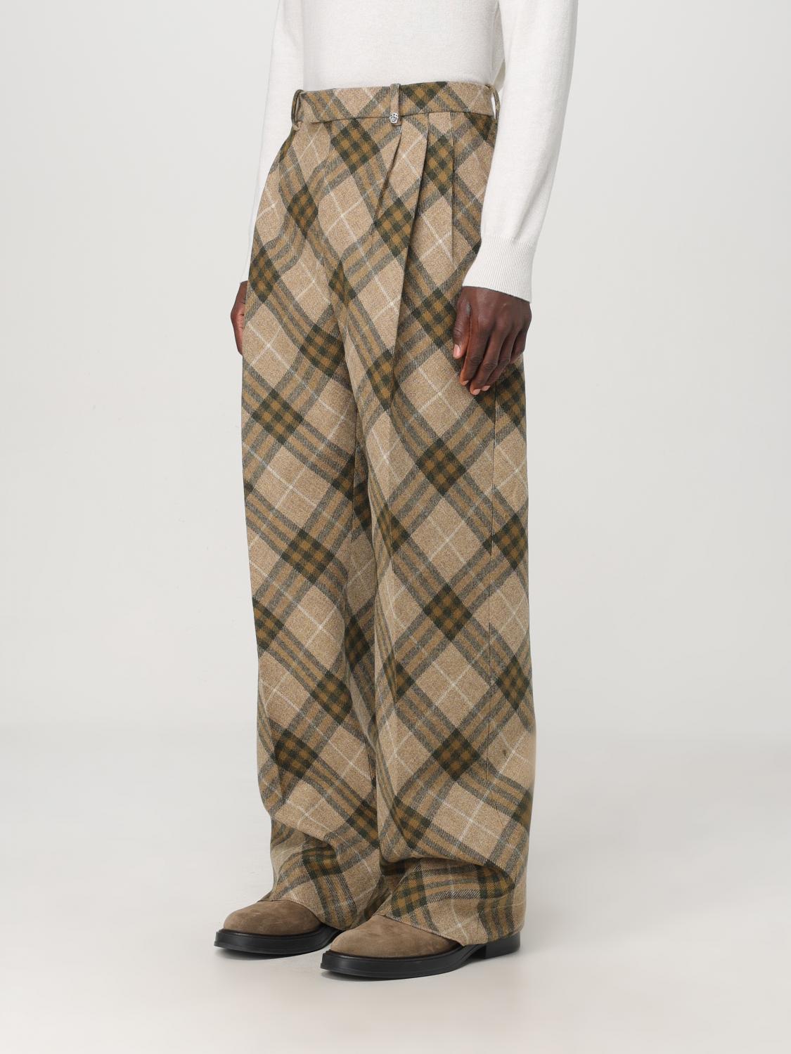 BURBERRY PANTS: Pants men Burberry, Green - Img 4