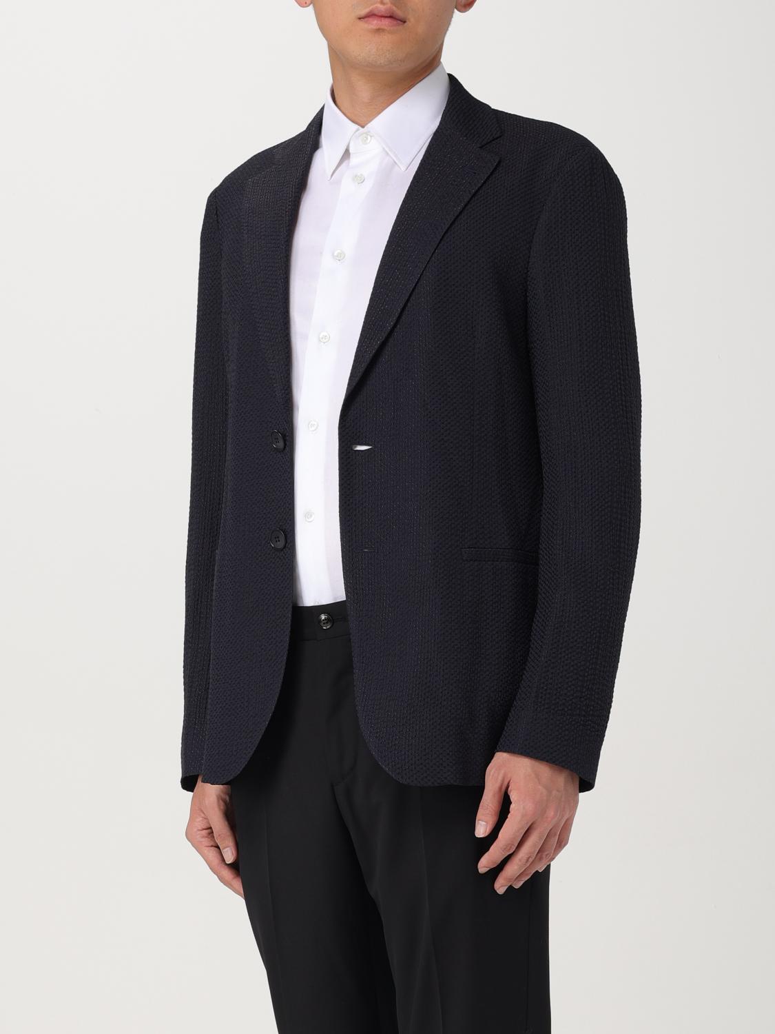 GIORGIO ARMANI BLAZER: Blazer men Giorgio Armani, Blue - Img 3