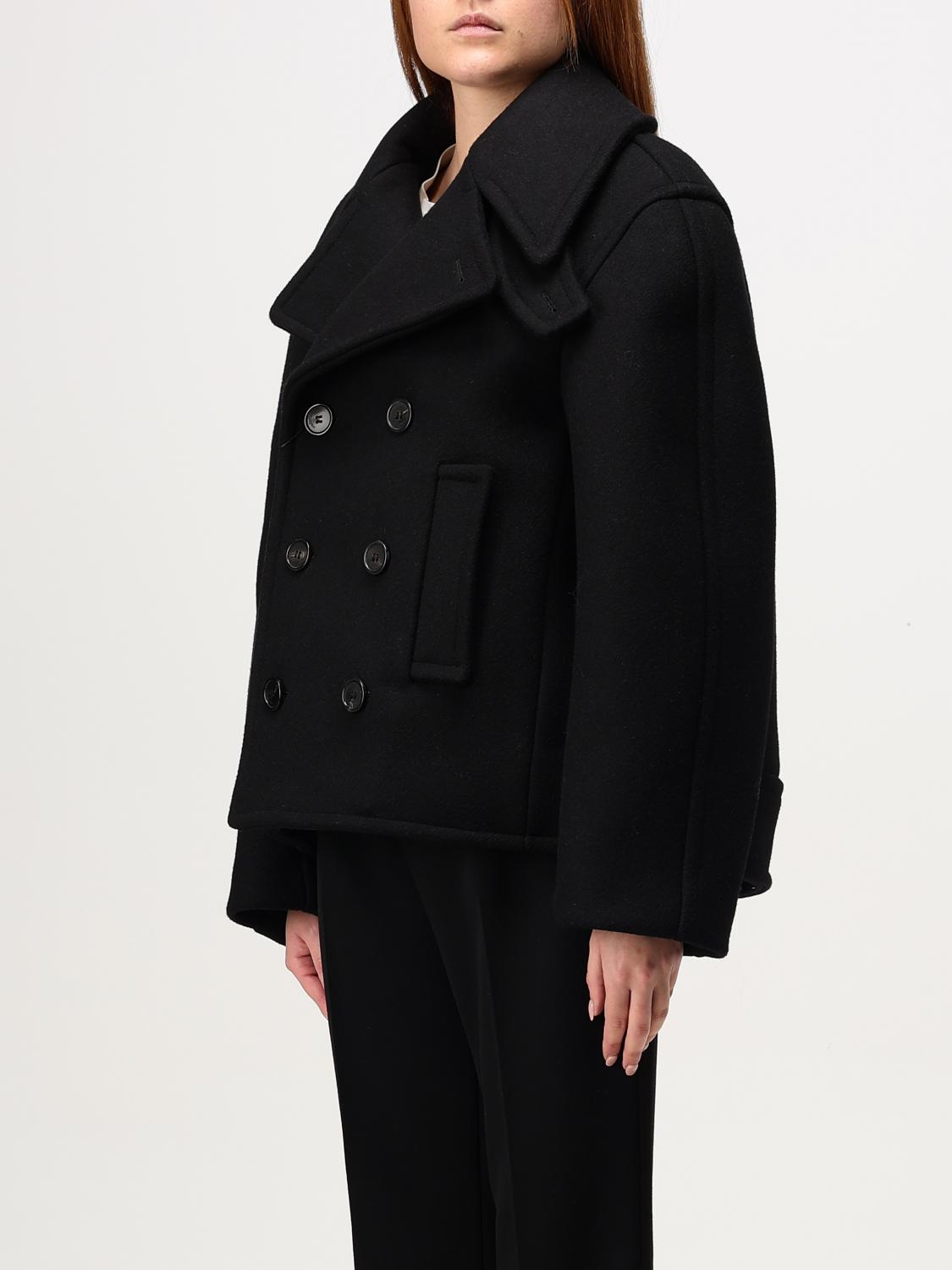 SAINT LAURENT TRENCH: Caban doppiopetto Saint Laurent in lana vergine , Nero - Img 4