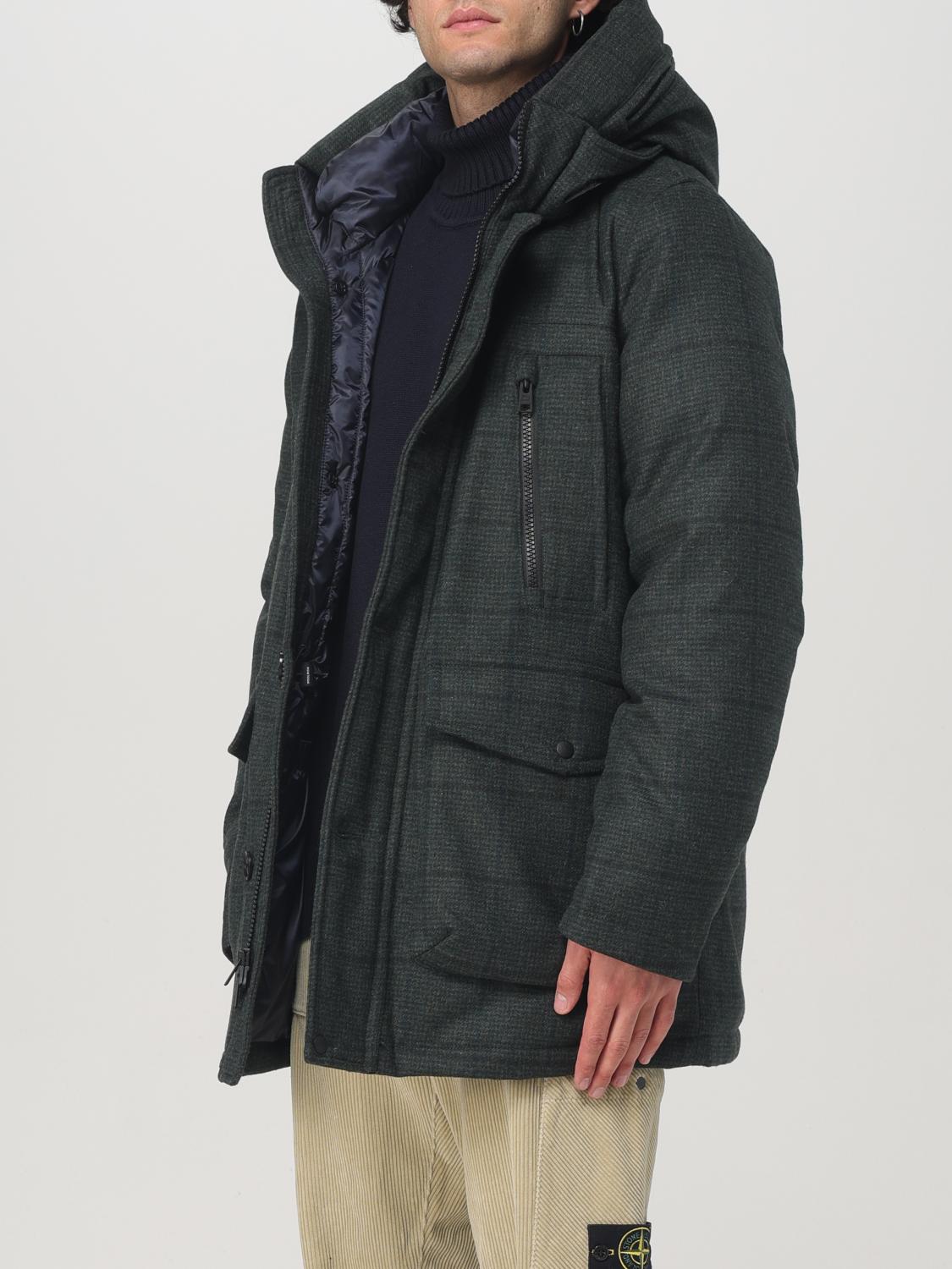 WOOLRICH GIACCA: Giubbotto Woolrich in misto lana , Verde - Img 3