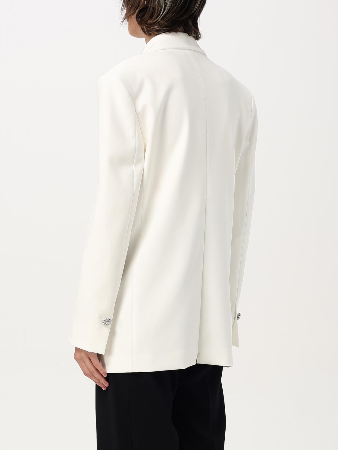 PINKO BLAZER: Pinko double-breasted viscose blend blazer, White - Img 2