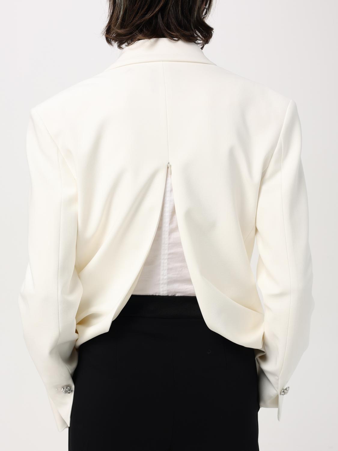 PINKO BLAZER: Pinko double-breasted viscose blend blazer, White - Img 3