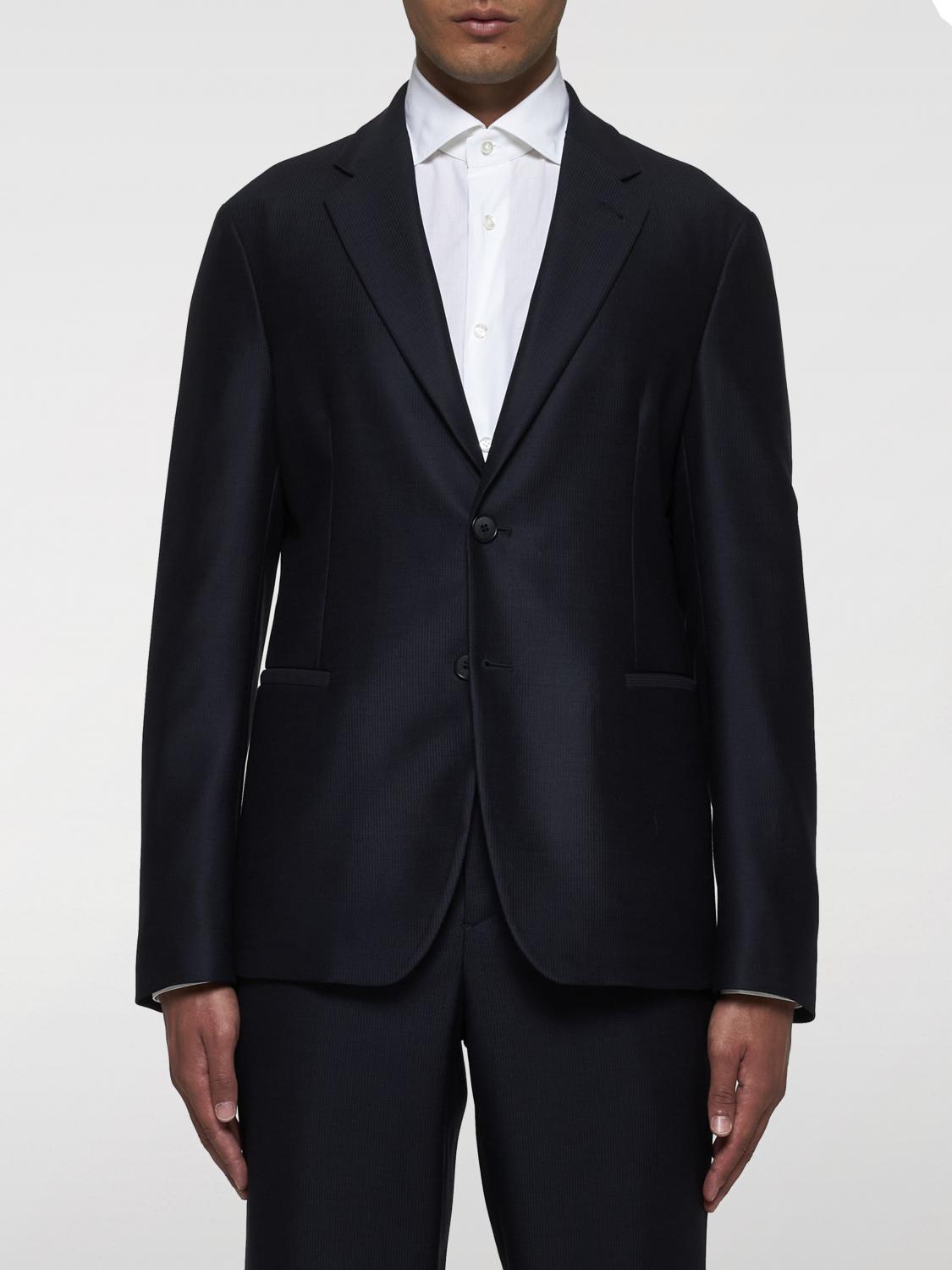 GIORGIO ARMANI BLAZER: Blazer Giorgio Armani in lana vergine , Blue - Img 1