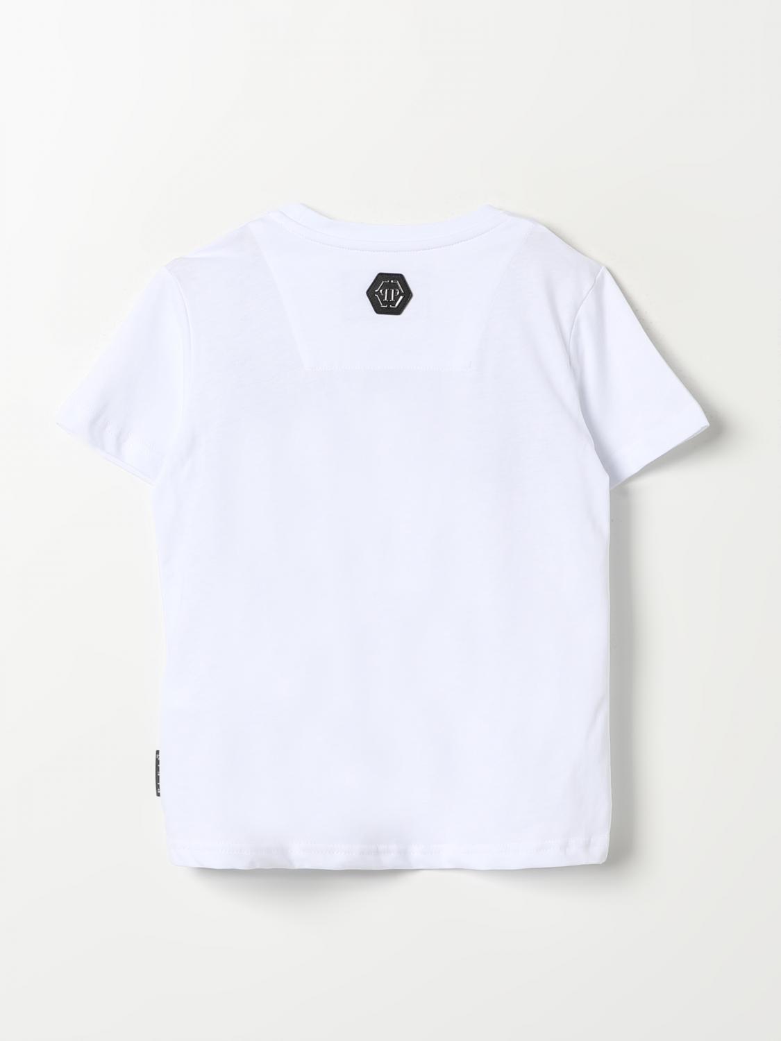 PHILIPP PLEIN T-SHIRT: T-shirt Philipp Plein in cotone con stampa logo , Bianco - Img 2