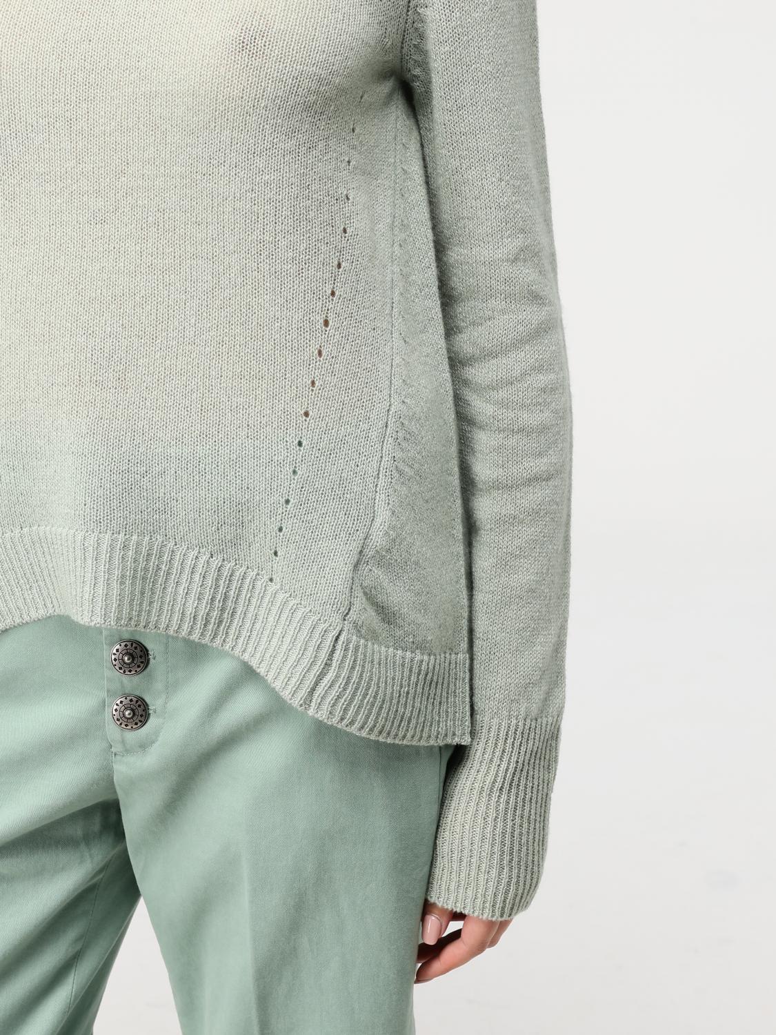 DONDUP MAGLIA: Pullover Dondup in lana e cashmere , Verde - Img 3