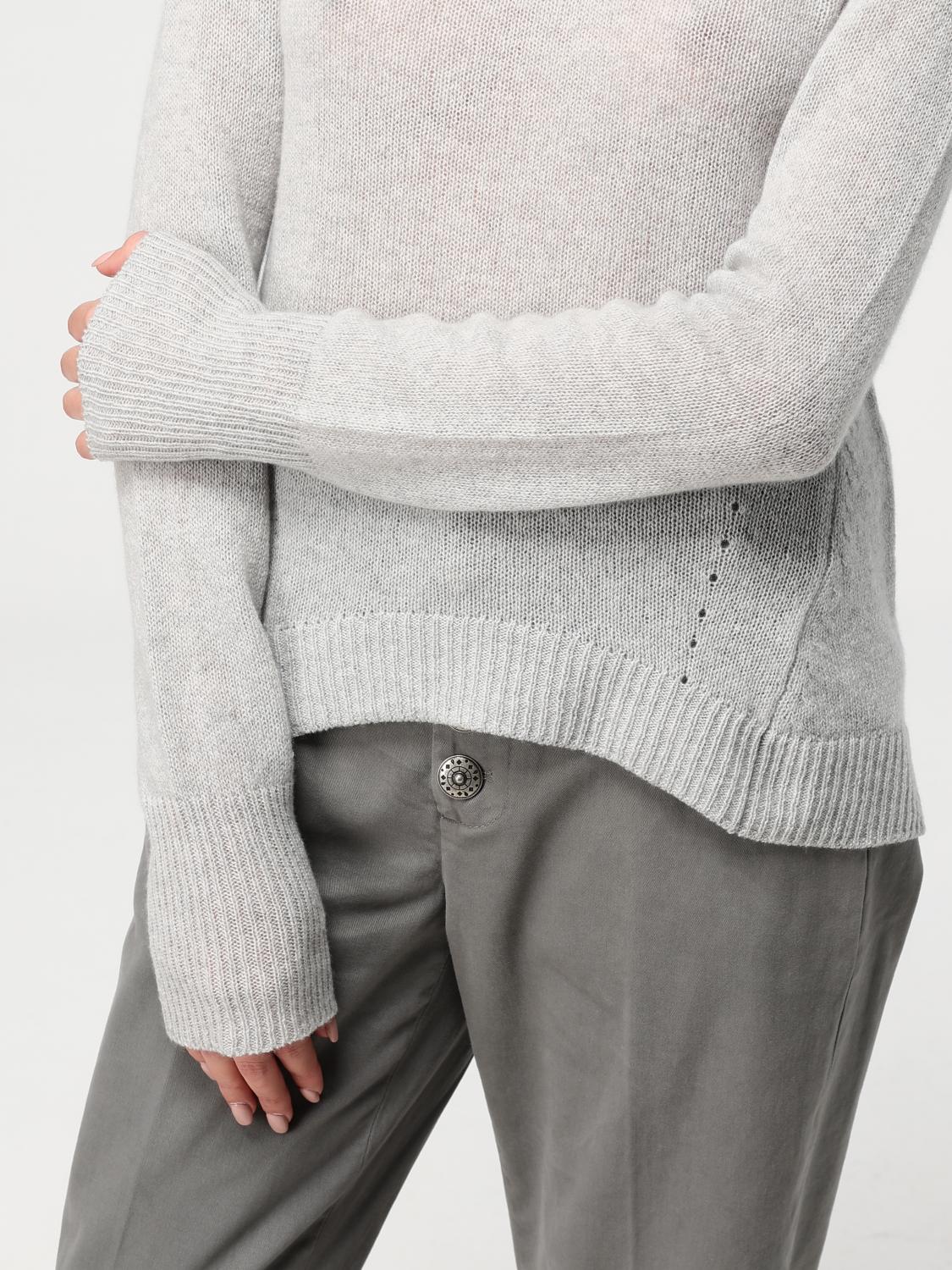 DONDUP MAGLIA: Pullover Dondup in lana e cashmere , Grigio - Img 3