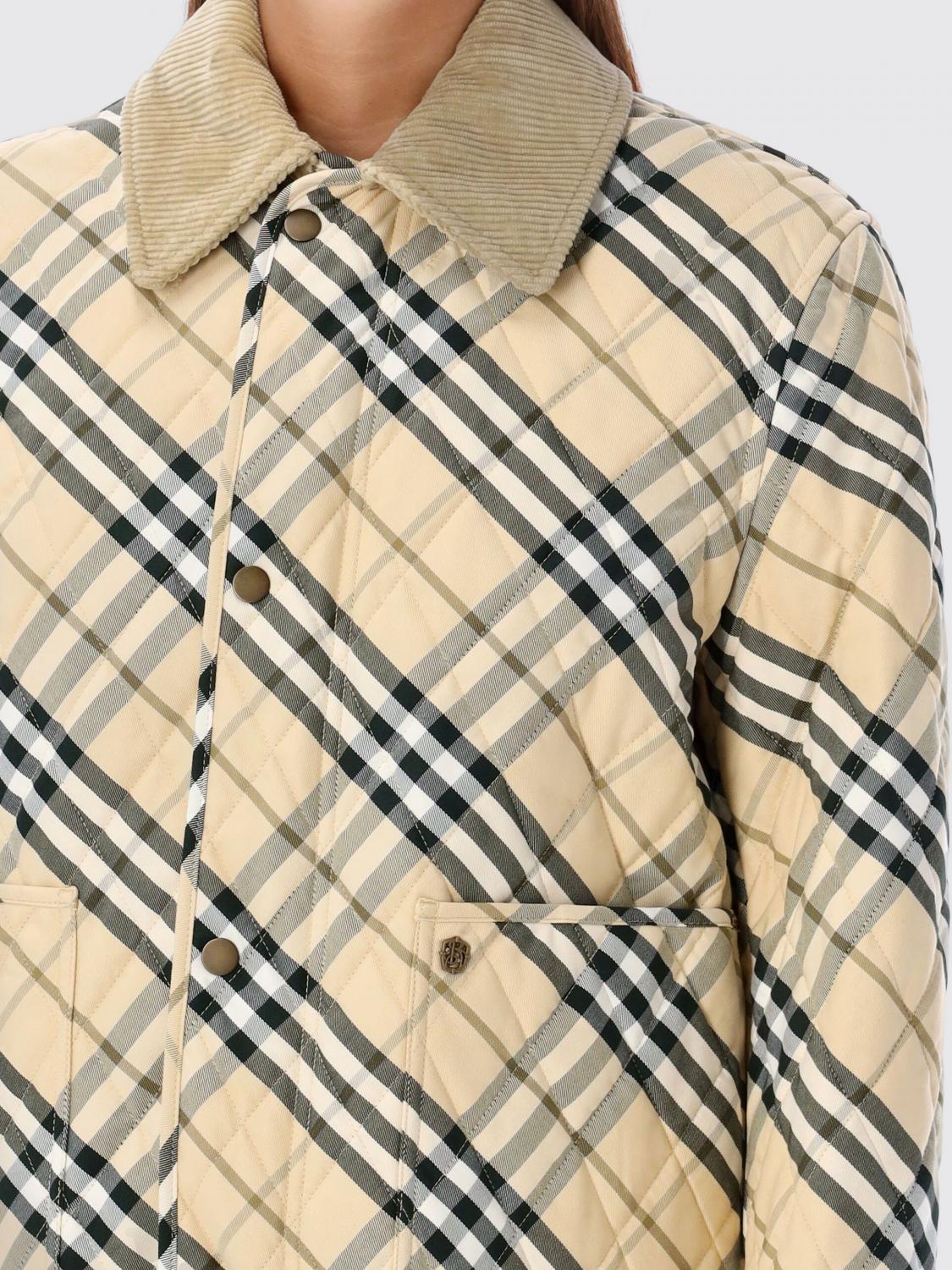 BURBERRY JACKET: Burberry printed cotton bomber jacket, Beige - Img 3