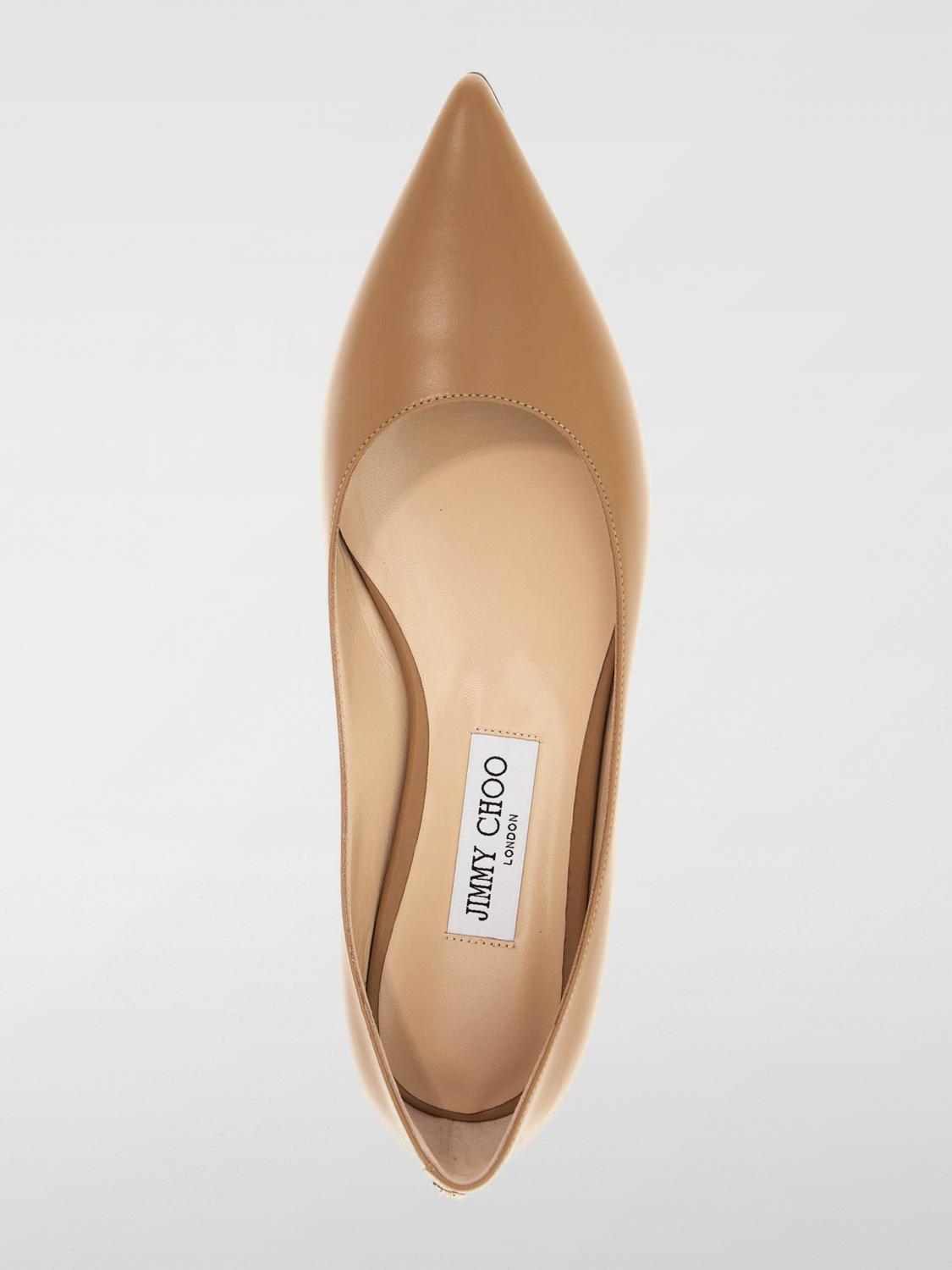 JIMMY CHOO MANOLETINAS: Zapatos planos mujer Jimmy Choo, Beige - Img 4