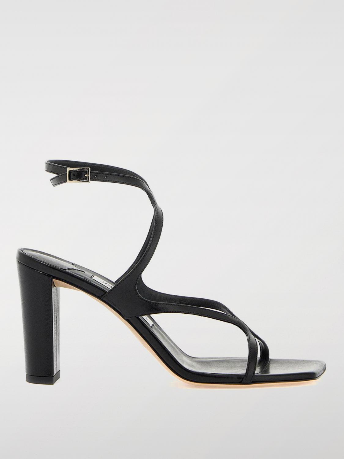 JIMMY CHOO HEELED SANDALS: Flat sandals woman Jimmy Choo, Black - Img 1