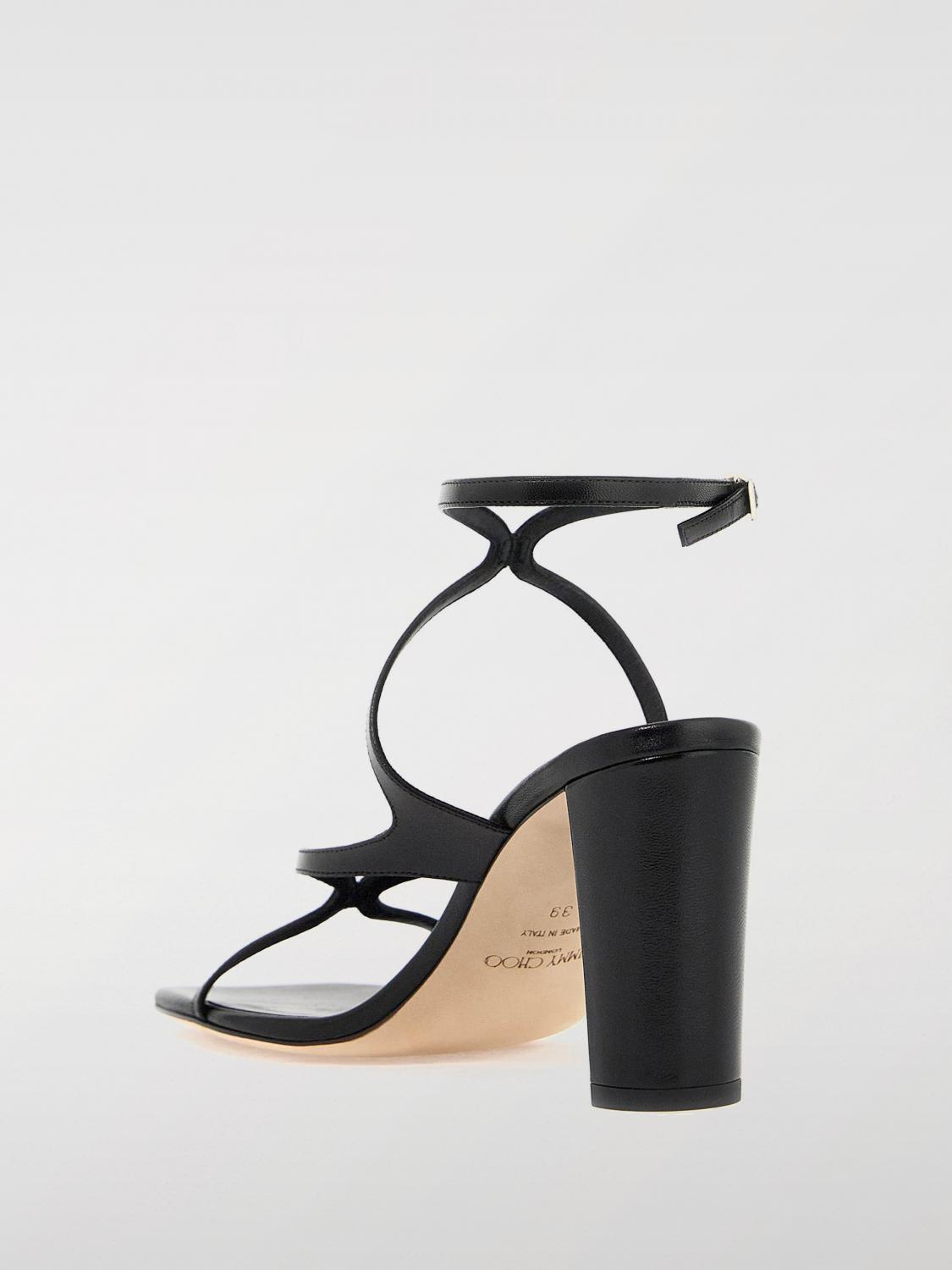 JIMMY CHOO HEELED SANDALS: Flat sandals woman Jimmy Choo, Black - Img 3