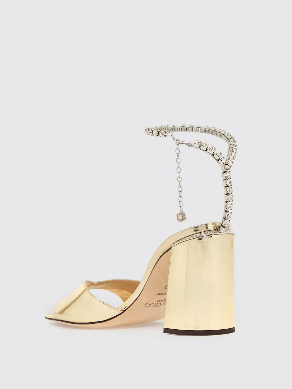 JIMMY CHOO HEELED SANDALS: Flat sandals woman Jimmy Choo, Gold - Img 2