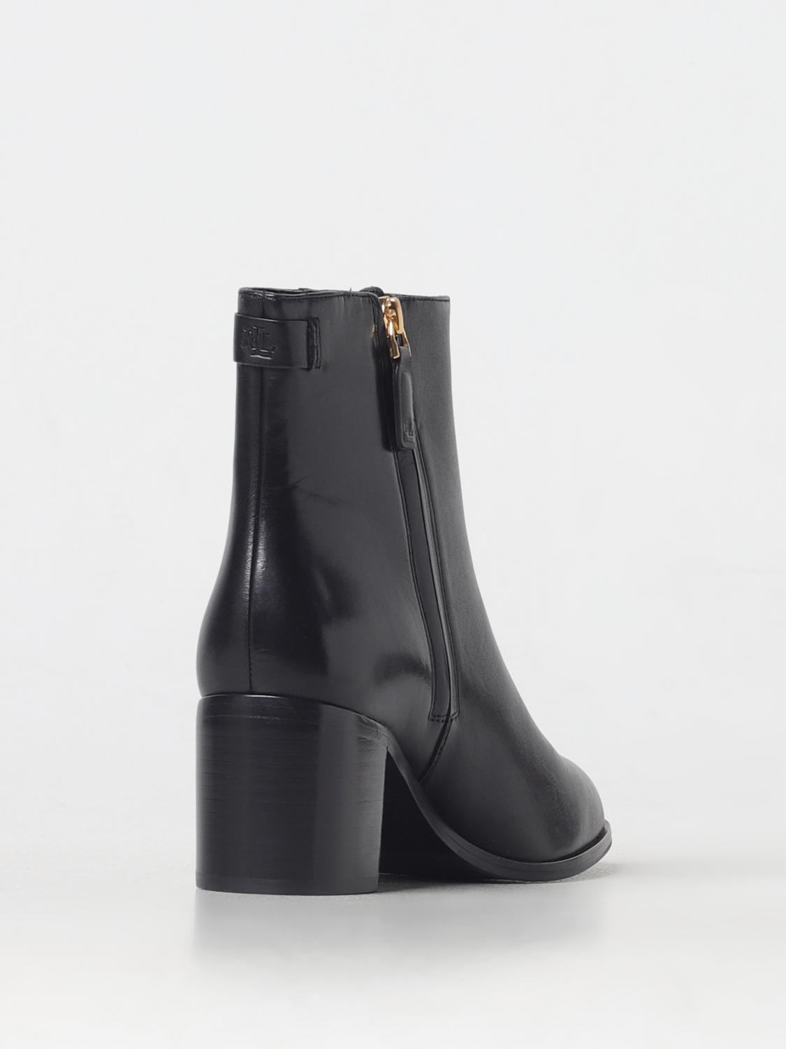 POLO RALPH LAUREN FLAT ANKLE BOOTS: Shoes woman Polo Ralph Lauren, Black - Img 3