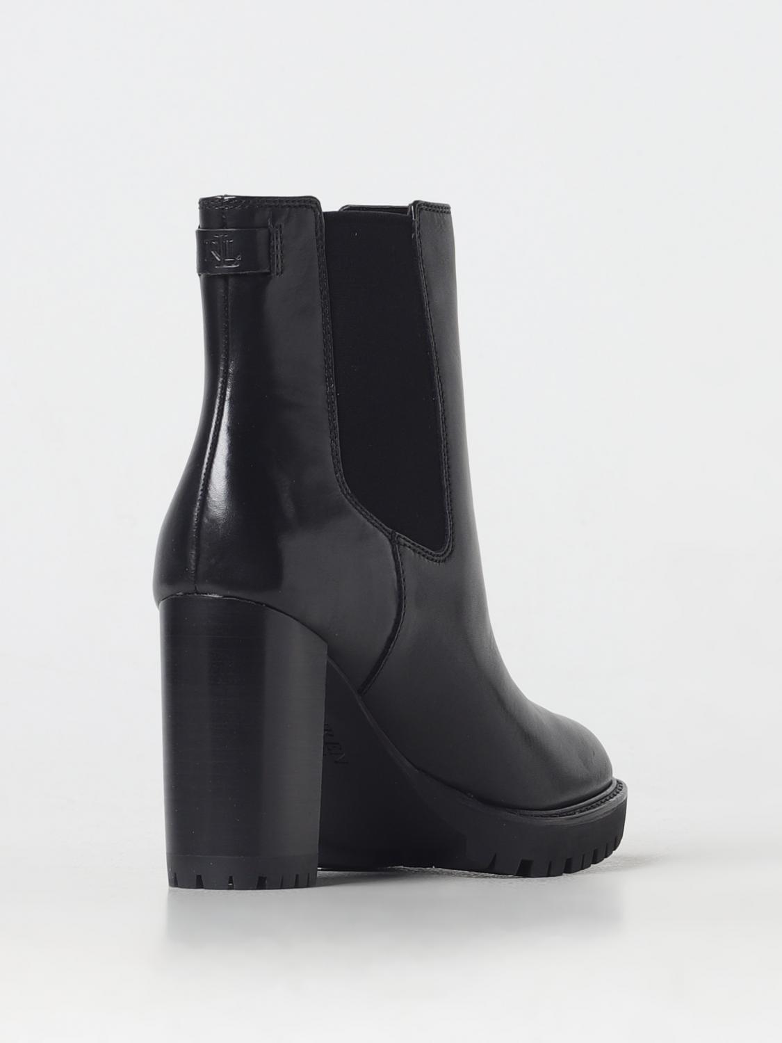 POLO RALPH LAUREN FLAT ANKLE BOOTS: Shoes woman Polo Ralph Lauren, Black - Img 3