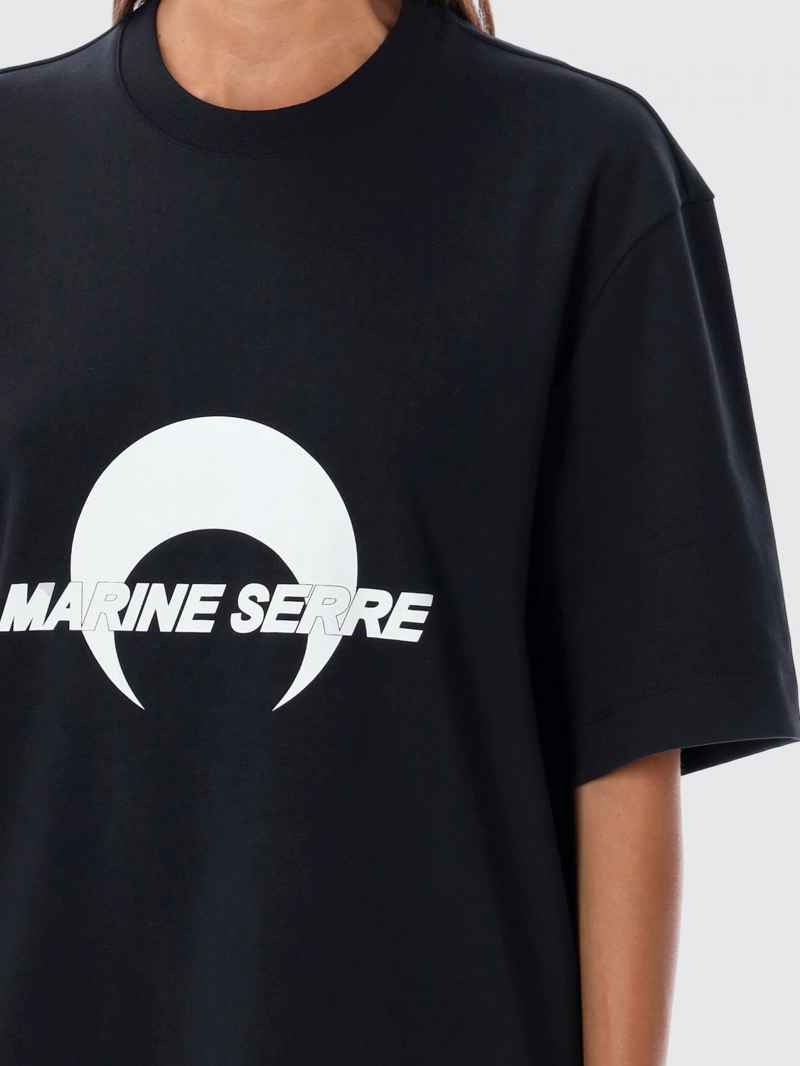 MARINE SERRE T-SHIRT: T-shirt woman Marine Serre, Black - Img 3