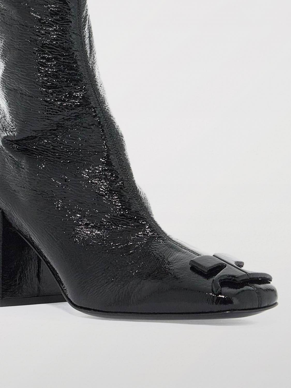 ミドルブーツ COURREGES Women Boots PERSAB021VY0015 9999 black COURRÈGES: Boots woman - Black | Courrèges flat ankle boots