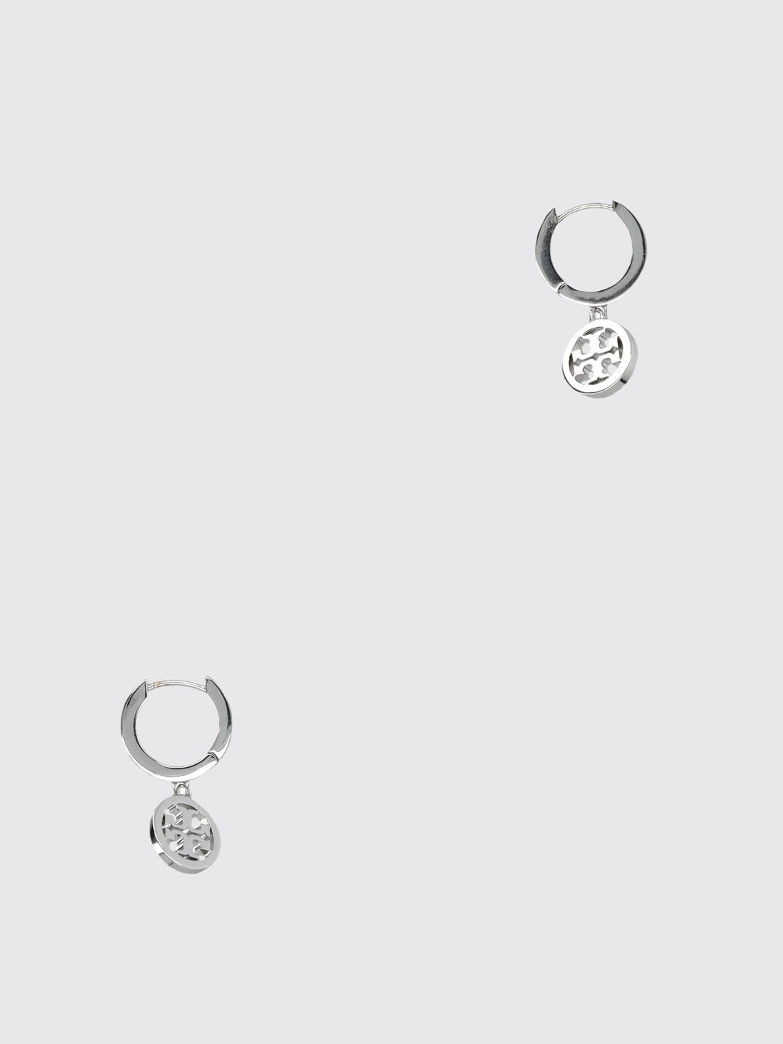 TORY BURCH GIOIELLO: Orecchini Tory Burch in ottone con strass incastonati , Argento - Img 2