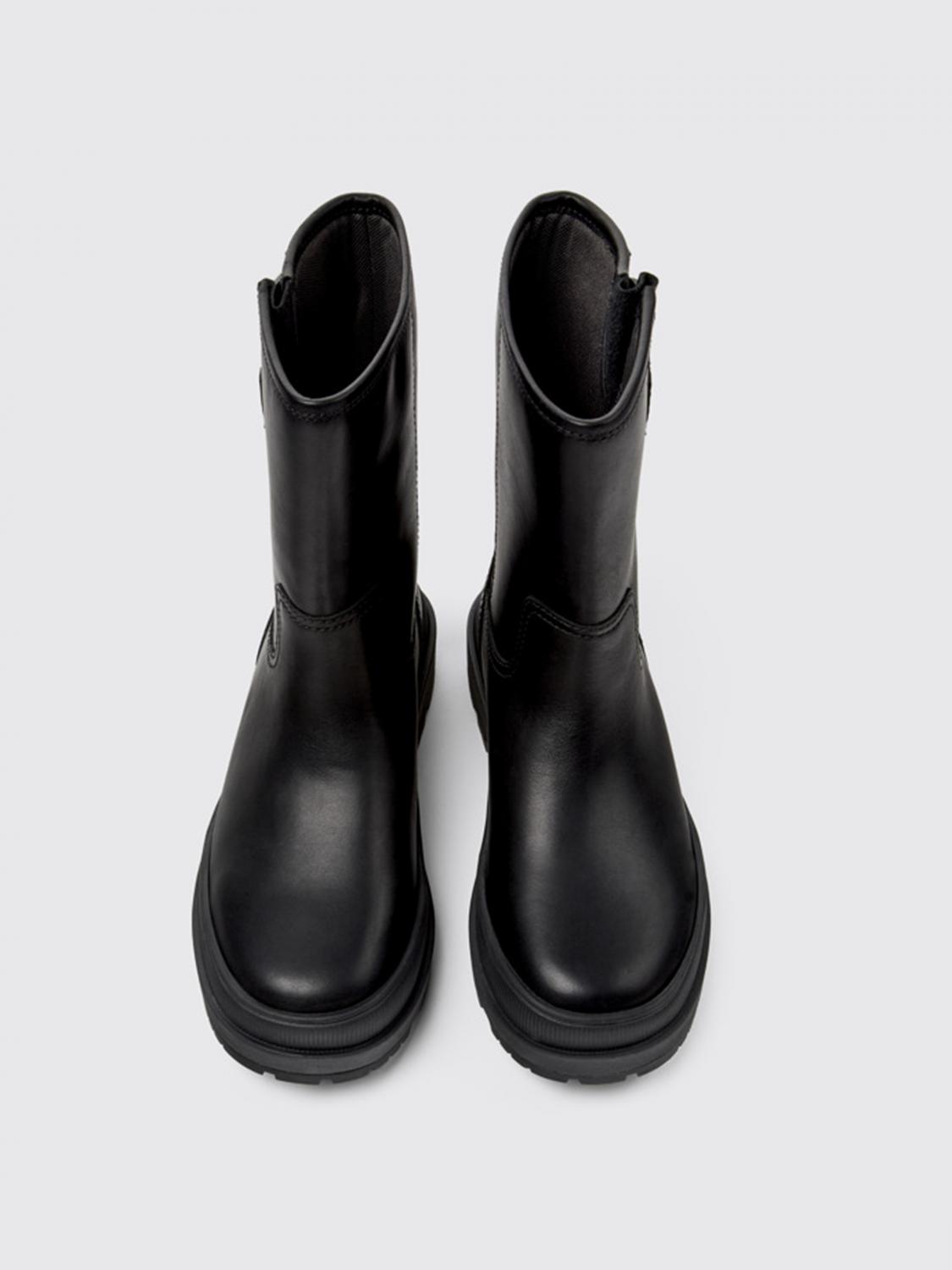 CAMPER FLAT ANKLE BOOTS: Boots woman Camper, Black - Img 3