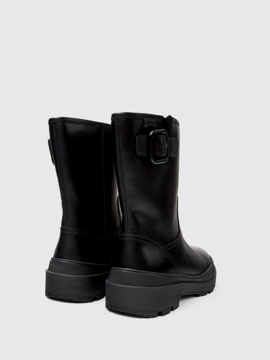 CAMPER FLAT ANKLE BOOTS: Boots woman Camper, Black - Img 4