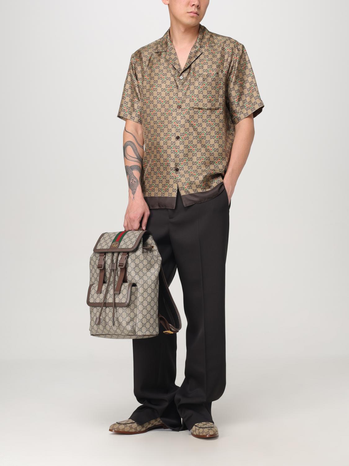 GUCCI PANTS: Pants men Gucci, Brown - Img 2