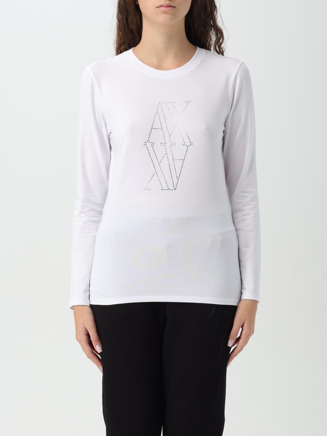 ARMANI EXCHANGE T-SHIRT: T-shirt woman Armani Exchange, White - Img 1