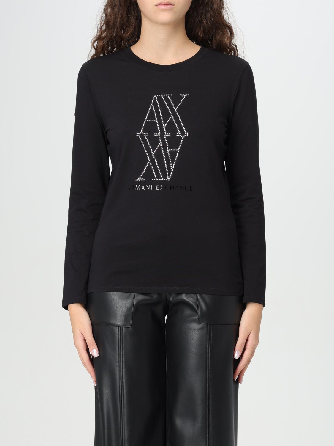 ARMANI EXCHANGE T-SHIRT: T-shirt woman Armani Exchange, Black - Img 1