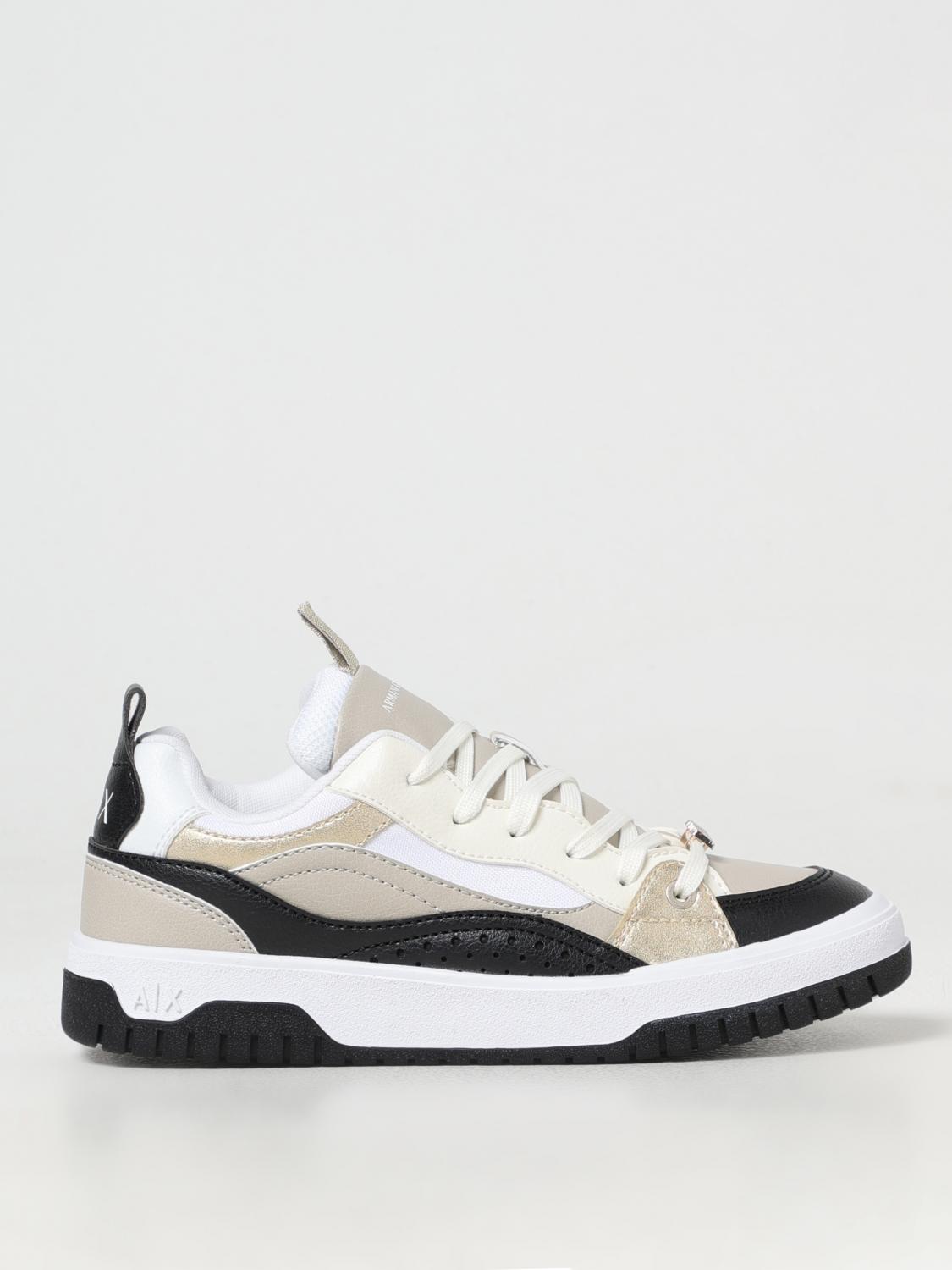 ARMANI EXCHANGE SNEAKERS: Sneakers Armani Exchange in pelle sintetica e mesh , Nero - Img 1