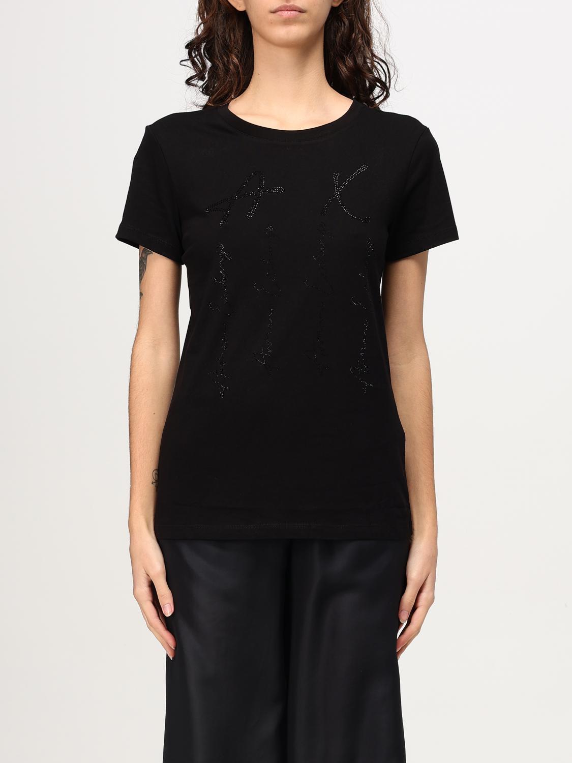 ARMANI EXCHANGE T-SHIRT: T-shirt woman Armani Exchange, Black - Img 1