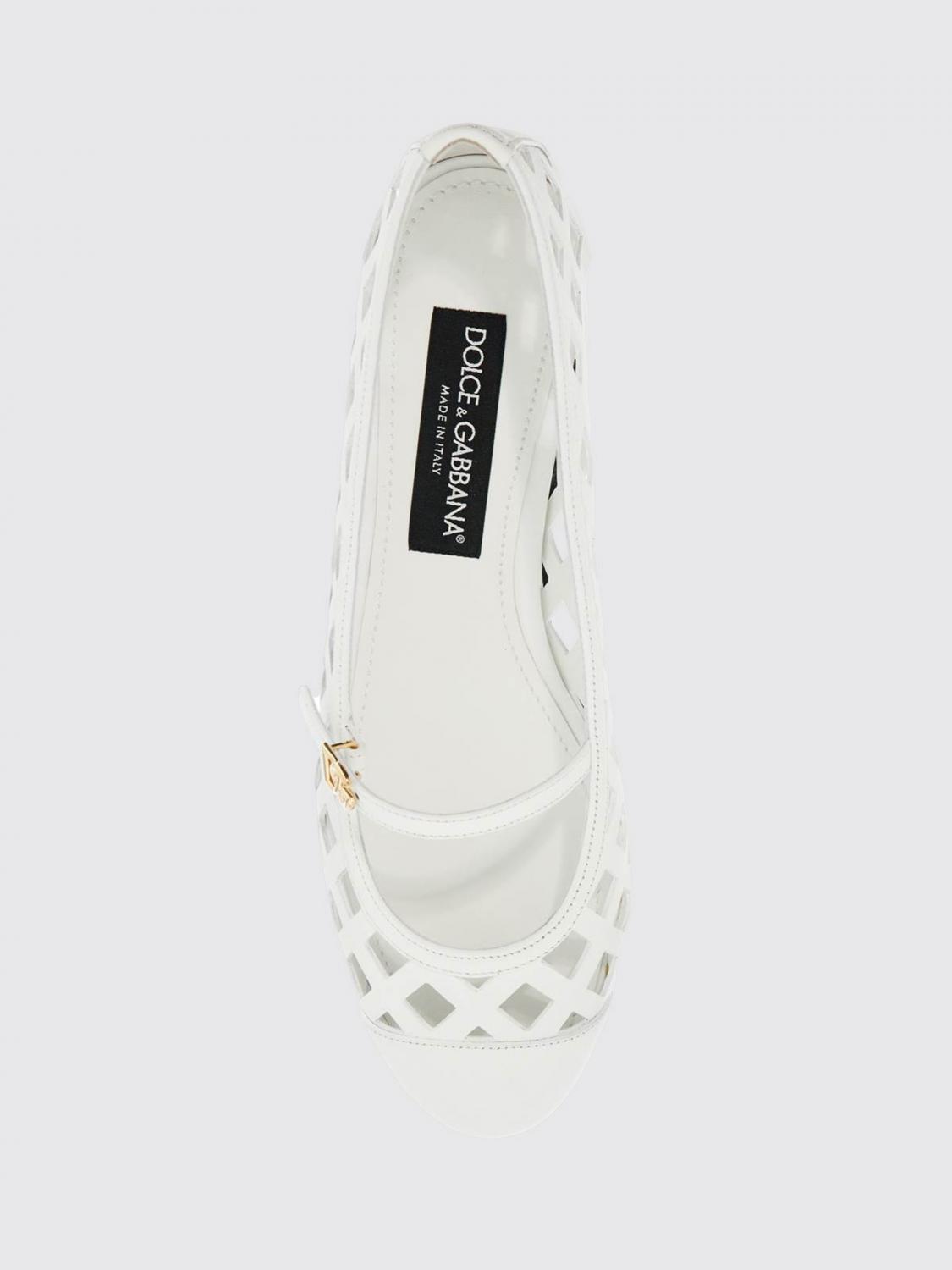 DOLCE & GABBANA FLAT SHOES: Flat shoes woman Dolce & Gabbana, White - Img 3