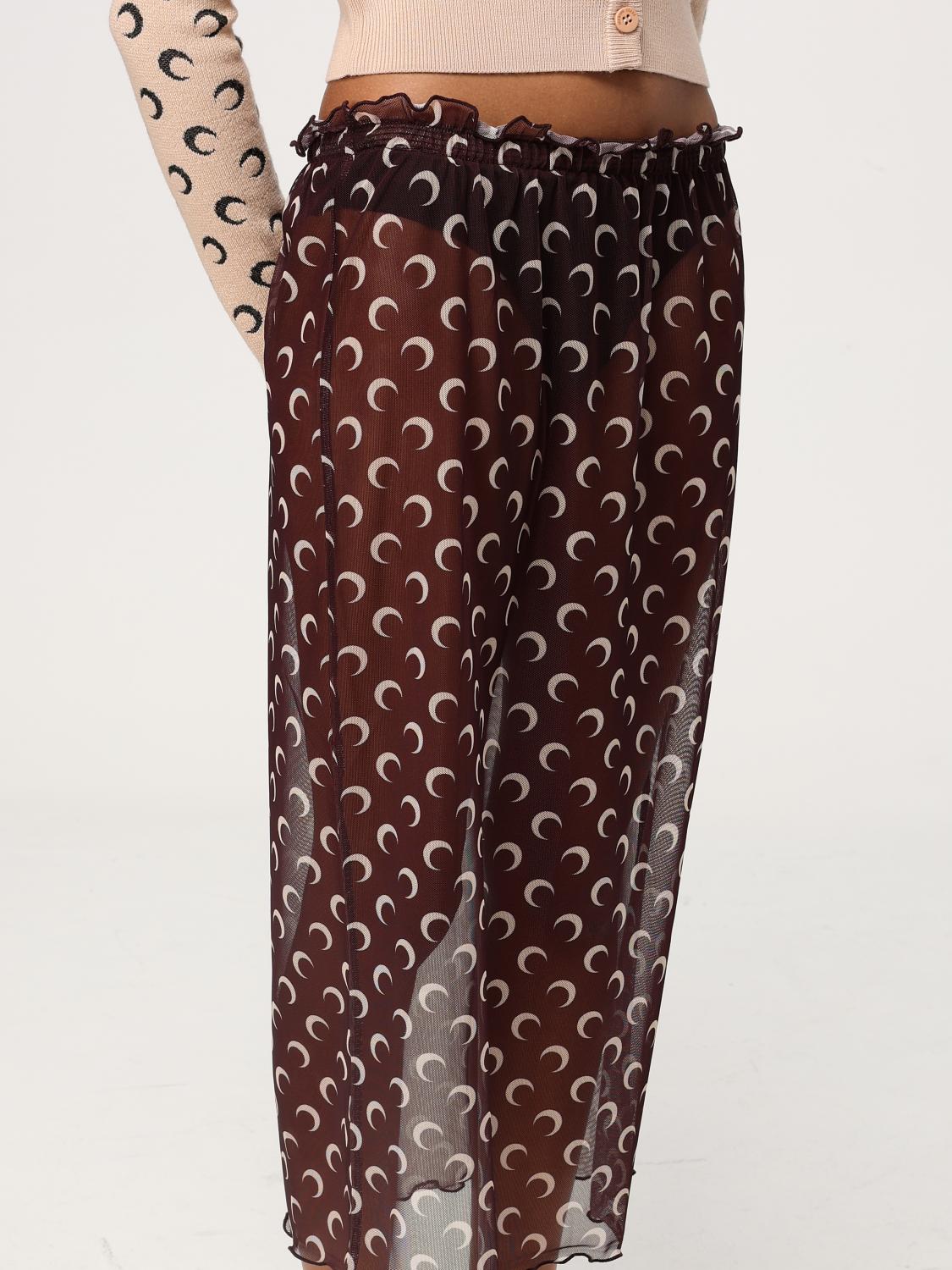 MARINE SERRE: Skirt woman - Brown | Marine Serre skirt