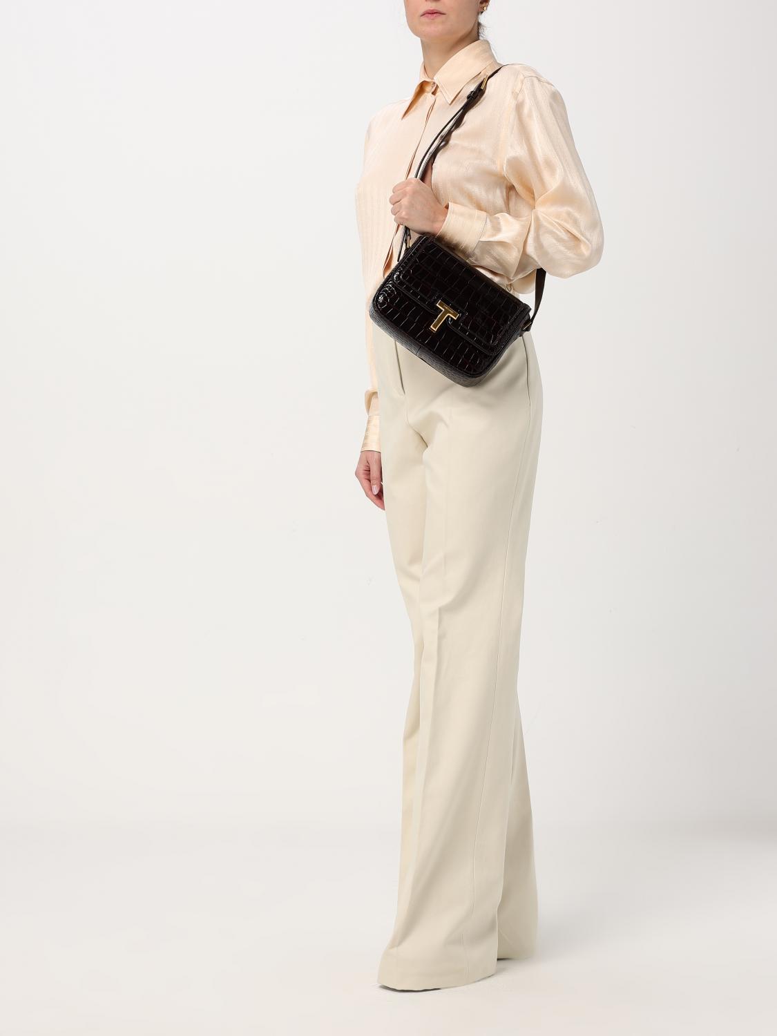 ショルダーバッグ・ポシェット TOM FORD Woman Crossbody bags Brown L1831LCL395X 1B087 TOM FORD Wallis shoulder bag Woman L1831LCL395X 1B087 Brown