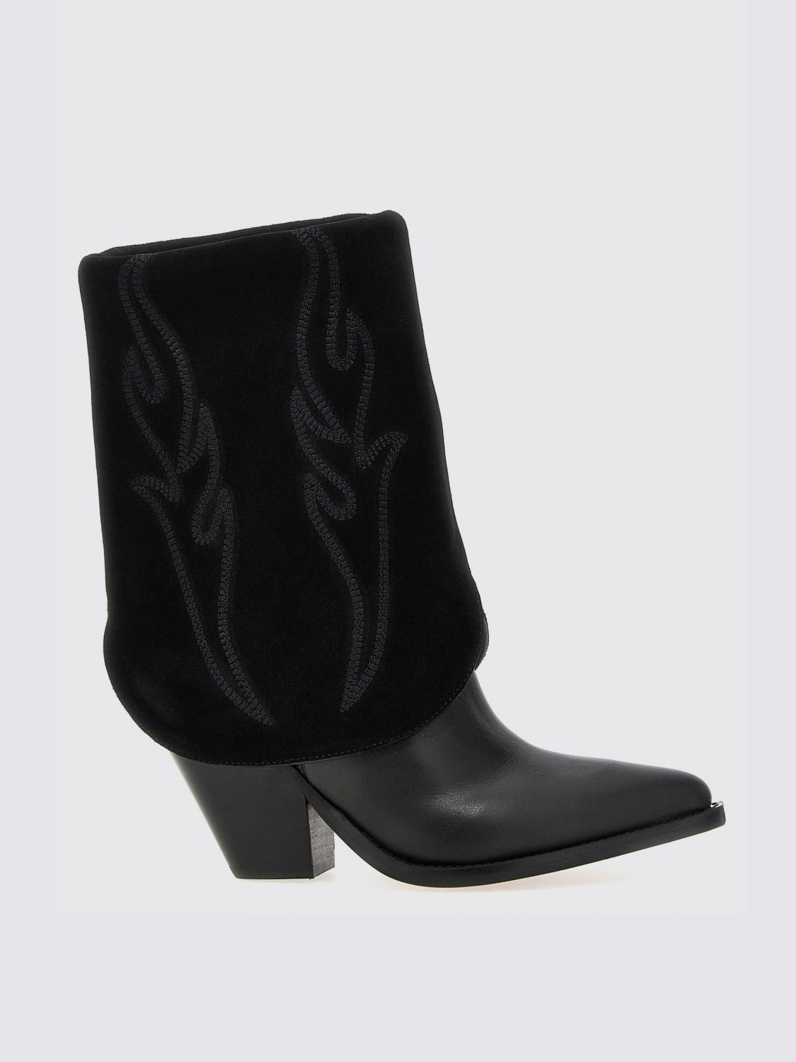 SONORA FLAT ANKLE BOOTS: Shoes woman Sonora, Black - Img 1